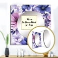 thumbnail image 3 of Designart "Purple Floral Exquisite Elegance" Floral Square Mirror For Wall Decor - Large Purple Square Mirror Printed Wall Decor - Cottage Square Living Room Mirror, 3 of 5