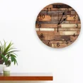 thumbnail image 2 of Old Wooden Board Wall Brown Wall Clocks Silent Home Cafe Office Wall Decor Clocks for Kitchen Wall Art Large Wall Clocks 25cm（10 Inch）, 2 of 6