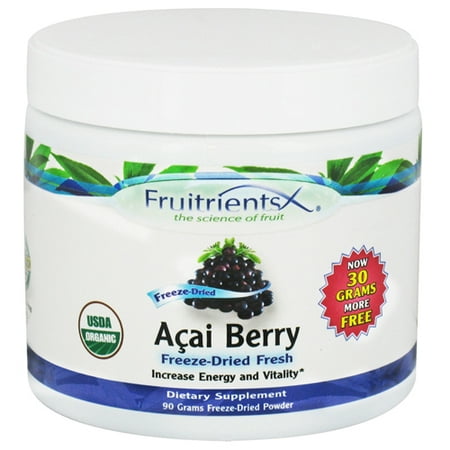 Fruitrients Acai Berry Freeze Dried Fresh Powder - 90 (Best Freeze Dried Acai Berry Powder)