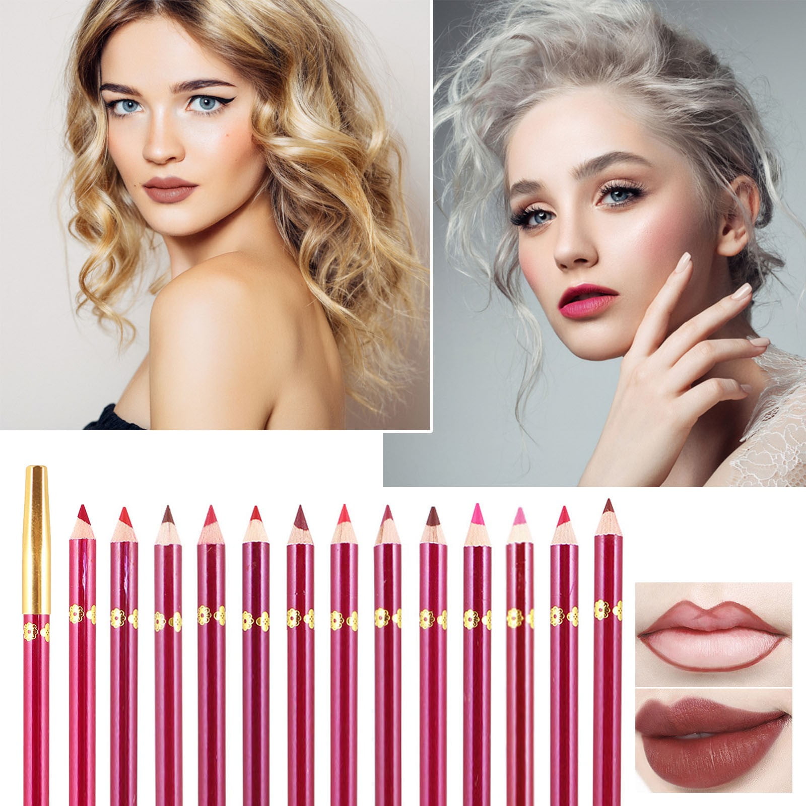 Lip Liner Retractable Doll 10 Cosmetics Eyebrow Lip Gloss with Lights Highly Figu Walnut Lipstick en Natural Lip Color Pigment by Highlighter Geller Lip Scrub Lipstick Lip Stick Bundles And