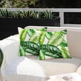 thumbnail image 4 of Outdoor Pillow Covers 18x18 Inch Set of 2 Green Leaves Decor Waterproof Throw Pillow Covers Farmhouse Outdoor Waterproof Pillow Covers Decor for Patio Funiture Garden Sofa Couch 6A, 4 of 6