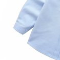 thumbnail image 4 of ShomPort Cotton Shirts for Boys Girls Lapel Collar Long Sleeve Button Down Tops Breathable Children Clothes with Chest Pockets, 4 of 7