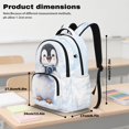 thumbnail image 6 of Pzuqiu Cute Penguin School Backpacks for Teen Girls 4PCS Backpack with Lunch Box Pencil Case Water Bottle Bag Kawaii Large Capacity Travel Rucksack Sport Bookbag for Elementary Students, 6 of 7