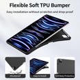thumbnail image 2 of Soft TPU Tri-Fold Flip Cover for iPad Air 13" M2/M3/M4 / iPad Pro 12.9" 4/5/6 Gen, Slim Smart Case with Apple Pencil Slot Auto Sleep Wake, Black, 2 of 7