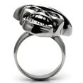 thumbnail image 3 of Luxe Jewelry Designs Women's Stainless Steel Skull Shaped Ring with Epoxy and Black Diamond Crystals, 3 of 4