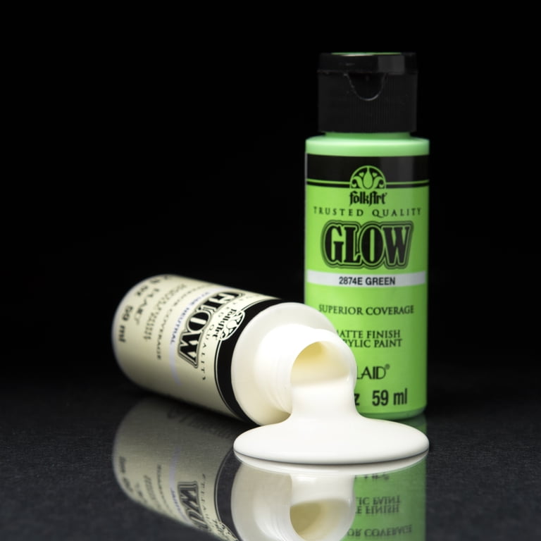 FolkArt Glow-in-the-Dark Acrylic Paint Set, 6 Colors photo 3
