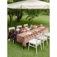 thumbnail image 3 of Outdoor Tablecloth with Umbrella Hole and Zipper, American Flag Vintage Rectangle Table Cloth 60x120 Inch Waterproof Tablecloth, Farmhouse Baseball Blue Red Picnic Table Cover for Patio Camping, 3 of 7