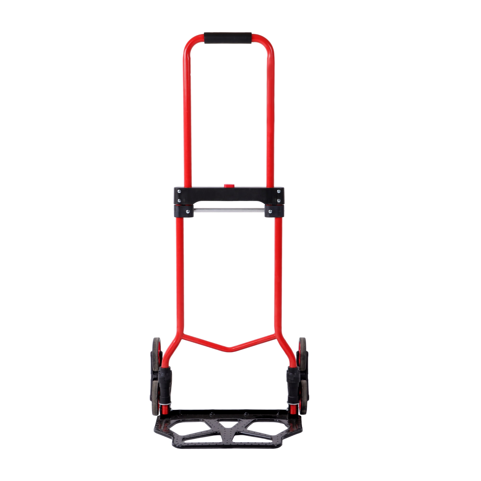 330 LB Capacity Heavy Duty Stair Climbing Hand Truck & 4" TPR Wheels Red
