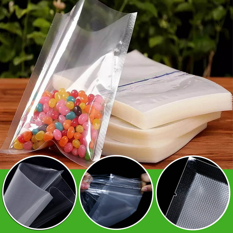 50 Liquid Block Quart 8x12 FoodVacBags Embossed Vacuum Sealer Bags for  Foodsaver