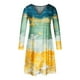 thumbnail image 4 of Vestido de jersey con cuello en V y manga larga estampado a la moda para mujer Pompotops hdfakjf8369, 4 of 5