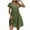 Army Green, variant on Sevevn Women's Casual Button Summer Dress Spring Short Sleeve Cotton Linen Dress With Pockets Beach A Line Casual Dress