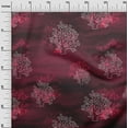 thumbnail image 3 of oneOone Tissu Rayonne Magenta Foncé Coraux de Mer Matériel de Robe Tissu Imprimé Tissu au Mètre 56 Pouces de Large, 3 of 4