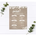 thumbnail image 2 of Koyal Wholesale Burlap Lace Wedding Bridal Shower Game Cards, What's in Your Purse, 20-Pack, 2 of 5