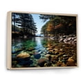 thumbnail image 2 of Designart "National Park Forest Acadia wall art II" Landscapes Floater Framed Wall Art Living Room, 2 of 7