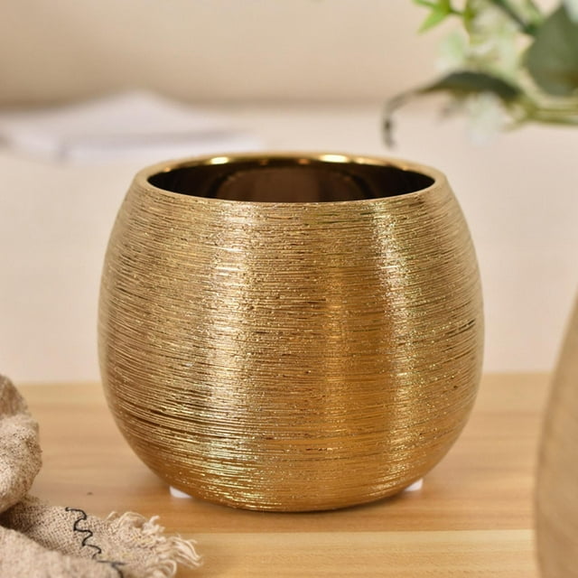 de cerámica moderna, pequeña, , redondo, florero de cuenco de artesanía cepillado para mesa, oficina, dormitorio, flor, S Macarena Florero Contenedores