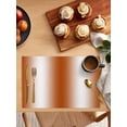 thumbnail image 5 of Burnt Orange Ombre Placemats Set of 6, Abstract Art Modern Orange Gradient Placemats for Dining Table, Place Mats for Kitchen Tabletop, Waterproof Wipeable Dining Table Mats Set, 5 of 9