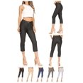 thumbnail image 6 of Women's Casual Comfy Slim Pocket Jeggings Jeans Capri Pants, 6 of 6