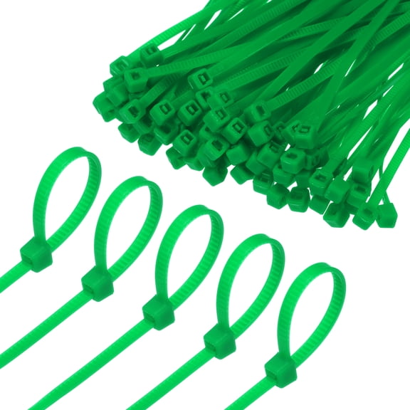 Uxcell 1000-Pack Nylon Zip Ties 6 Inch 18 Lbs Self-Locking Cable Zip Ties for Indoor Outdoor Home Office Green