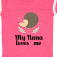 thumbnail image 4 of Inktastic My Nana Loves Me Hedgehog Grandchild Girls Baby Bodysuit, 4 of 5