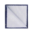 thumbnail image 4 of INSPIRE CHIC Father's Day Men's Pocket Squares Flower Patterned Handkerchiefs with Solid Trim for Wedding Party Deep Blue One Size, 4 of 4
