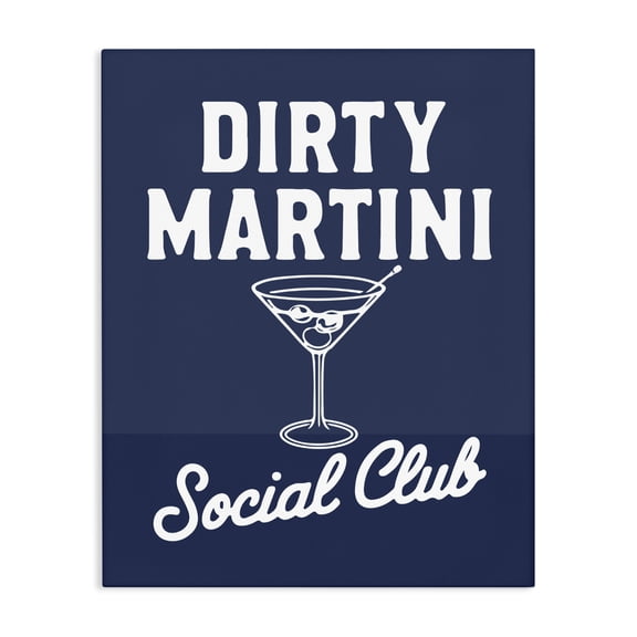 Stupell Industries Mid-Century Retro Dirty Martini Club Canvas Art, 16 x 20, by Lettered and Lined