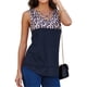 thumbnail image 5 of Qarigey Camisa sin mangas con cuello en V y estampado de leopardo para mujer Prendas para la parte del cuerpo Azul SG Qarigey AP002393-14, 5 of 6