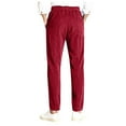 thumbnail image 6 of HAPIMO Corduroy Pants Women High Waist Straight Pull On Pants Business Casual Loose Office Trousers Solid Elastic Waist Pants with Pockets Red XXXL, 6 of 9