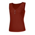 thumbnail image 5 of USSUMA Plus Womens Tops Dressy Casual Buttons Ribbed Workout Tank V Neck Women's Tunics Sport Solid Color Basic Tee T Shirts for Women Sleeveless Summer Blouses Trendy, 5 of 8