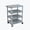 Gray, variant on Bc45-B Four Flat-Shelf Structural Foam Plastic Cart - Black