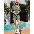 thumbnail image 5 of EKOUAER Rompers for Women Casual Ribbed Short Sleeve T-Shirt Tee Romper Summer Outfits with Pockets 2026, 5 of 6