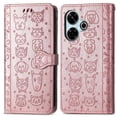 thumbnail image 1 of Funda Cartera FOXDOCK para Xiaomi Redmi 13 4G , Flip PU con Relieve de Gatos y Perros, Tarjetero y Soporte, 1 of 6