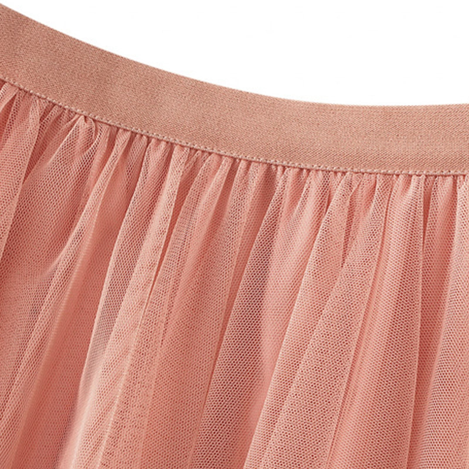 Women Mesh Solid Skirt A Line Color Waist Long Skirt High Skirt Girls Hoop Skirt Hot Skirt for Women Two Piece Skirt Set plus Size Skirts for Women Belly Dance Skirt Tassel Scarf Sequin Wrap Raffia