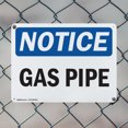 thumbnail image 5 of (2 Pack) Gas Pipe OSHA Notice Sign 18 Inch X 12 Inch Indoor / Outdoor Rust-Free Aluminum Metal Signs for Workplace, Workshop, and Construction Site, Made in the USA, 5 of 8