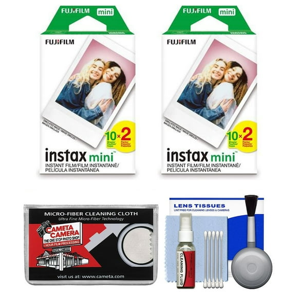 Essentials Bundle for Fujifilm Instax Mini 8, Mini 9, Mini 11, Mini 70 & Mini 90 Instant Film Camera with 40 Twin Color Prints   Accessory Kit