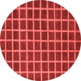 thumbnail image 1 of Ahgly Company Machine Washable Indoor Round Checkered Red Modern Area Rugs, 7' Round, 1 of 4