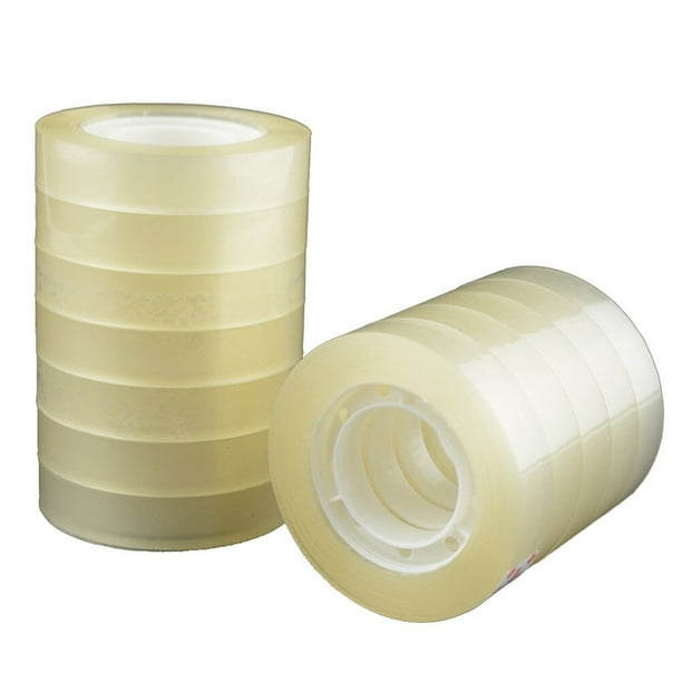 24 rollos de cinta adhesiva transparente para sellar, ideal para el hogar, la oficina, la escuela y otros lugares.