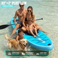 thumbnail image 3 of AISUNSS 11′ Inflatable Fishing Stand Up Paddle Board, 6″ Thick Deck, Complete Premium Full SUP Accessories Included, 3 of 6