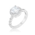 thumbnail image 1 of Bague Classique Jordana 2.2 CT Zircon Cubique Rhodium, Transparent - Taille 10, 1 of 1