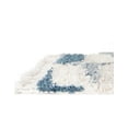 thumbnail image 6 of Unique Loom Hygge Shag Collection Area Rug - Balanced (2' 2" x 6' Runner Blue/Ivory), 6 of 7