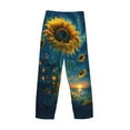 thumbnail image 3 of Lsque Sunflower Castle Starry Sky Print Men's Pajama Pants, Lounge Pant - Comfortable Home Wear,Elastic Waistband, Stylish Design-Small, 3 of 9