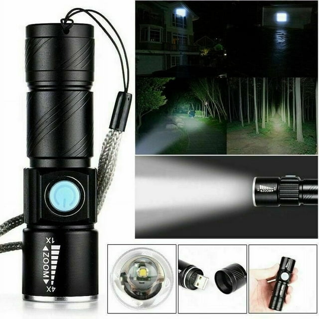 Jinsinto Flashlight – LED Flashlight – Scuba Flashlight - Aluminum Alloy Rechargeable Flashlight – Bright Flashlight for Hiking, Trekking