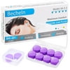 Becheln Soft Silicone Ear Plugs, 22dB Noise Cancelling,5 Pair, Purple