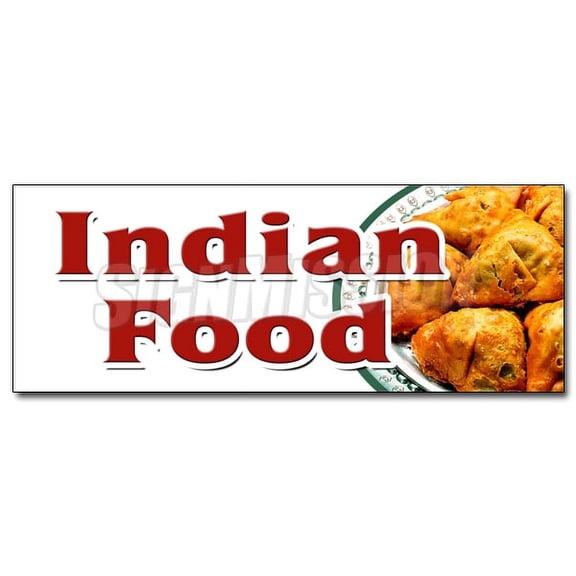 36" INDIAN FOOD DECAL sticker curries curry tandoori naan cuisine lassi vegan