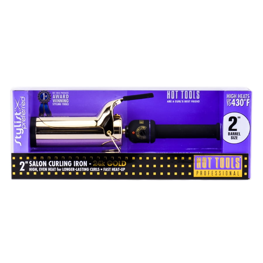 Option 2 Model 1111 Hot Tools Salon Curling Iron 24k Gold Hair Pack of 1 w Sleekshop Teasing Comb Walmart