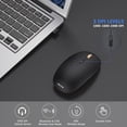 thumbnail image 5 of VIVEFOX Bluetooth Mouse, Noiseless Mouse with USB Receiver, Slim Dual Mode(Bluetooth + USB) Rechargeable Cordless Mouse, Black & Gold, 5 of 7