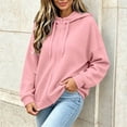 thumbnail image 6 of Plus Size Waffle Zip Up Hoodie Women Casual Drawstring Sweatshirt | Full Zip Closure, Casual Fall Wear, Stand Collar, Multiple Colors, Long Sleeve, Lightweight, No Pocket, Pink, XXL, 6 of 6