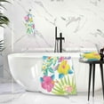 thumbnail image 6 of Tropical Leaves Flowers Cotton Towel Set 2 Piece, 1 Bath Towels 1 Washcloth, Soft Fast Dry Absorbent Face Hand Towel for Bathroom Hotel Gym Spa and Beach, 6 of 7