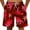 Red, variant on Men's Quick-Dry 3D Dinosaur Swim Trunks, Plus Size, Blue, XXL
