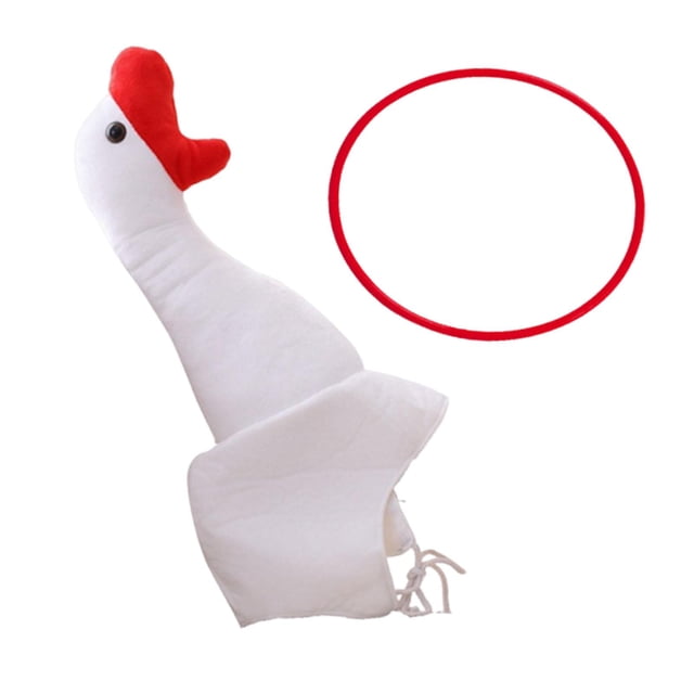 Esquirla Goose Hat Birthday Gift Novelty Headdress for Birthday Performance Halloween With 6 Rings