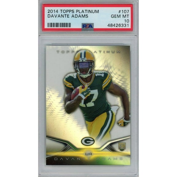 Graded 2014 Topps Platinum Davante Adams #107 Rookie RC Football Card PSA 10 Gem Mint